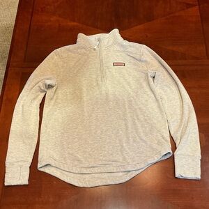 Vineyard Vines Gray Quarter-Zip Pullover